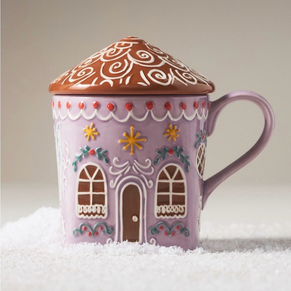 Anthropologie ginger stoneware mug, NEW!